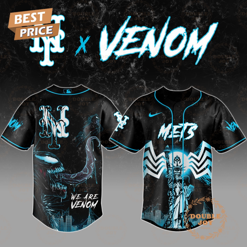 New York Mets We Are Venom 2025 Special Edition Baseball Jersey New York Mets We Are Venom 2025 Special Edition Baseball Jersey