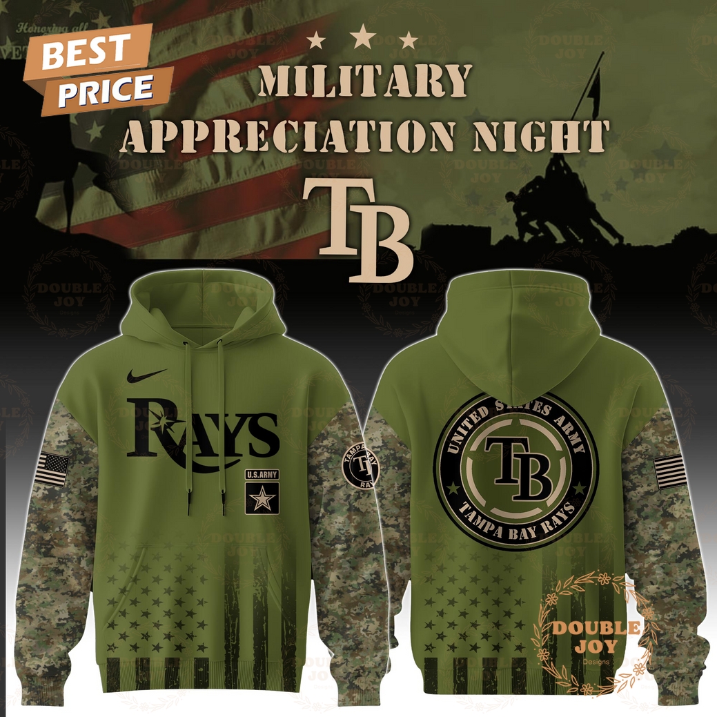 Tampa Bay Rays Military Appreciation Night 2025 Special Edition Hoodie Tampa Bay Rays Military Appreciation Night 2025 Special Edition Hoodie