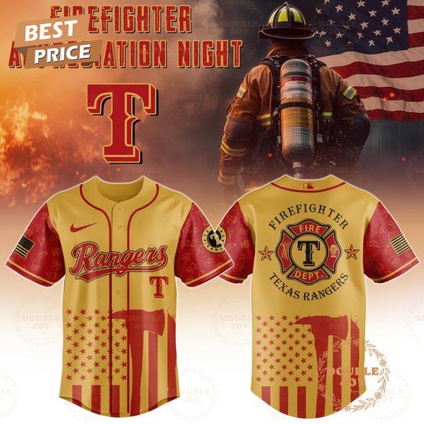 Texas Rangers Firefighter Appreciation Night 2025 Limited Edition Baseball Jersey