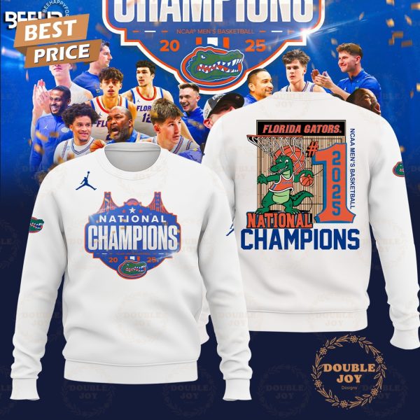 Florida Gators NCAA Men’s Basketball National Champions 2025 T-Shirt, Hoodie – White