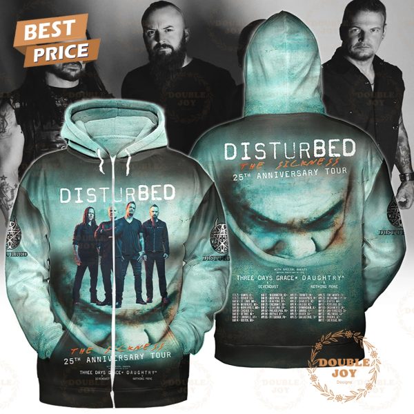 Disturbed The Sickness 25th Anniversary Tour Limited Edition T-Shirt, Hoodie