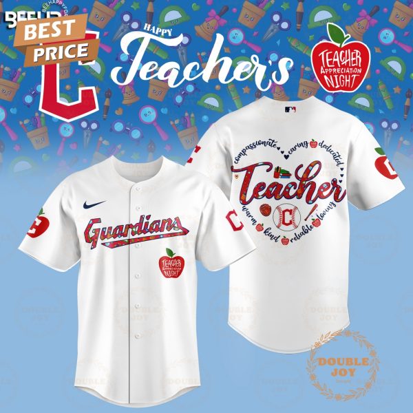 2025 Cleveland Guardians Happy Teachers Appreciation Night Limited Edition Baseball Jersey – White