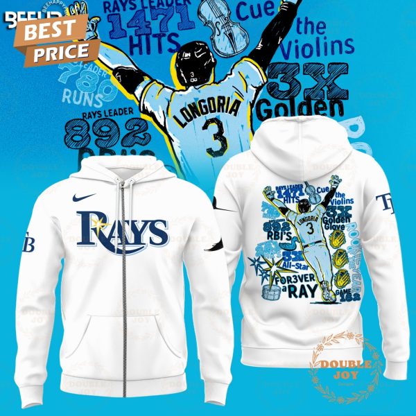 Tampa Bay Rays Evan Longoria 2025 Limited Edition Hoodie – White