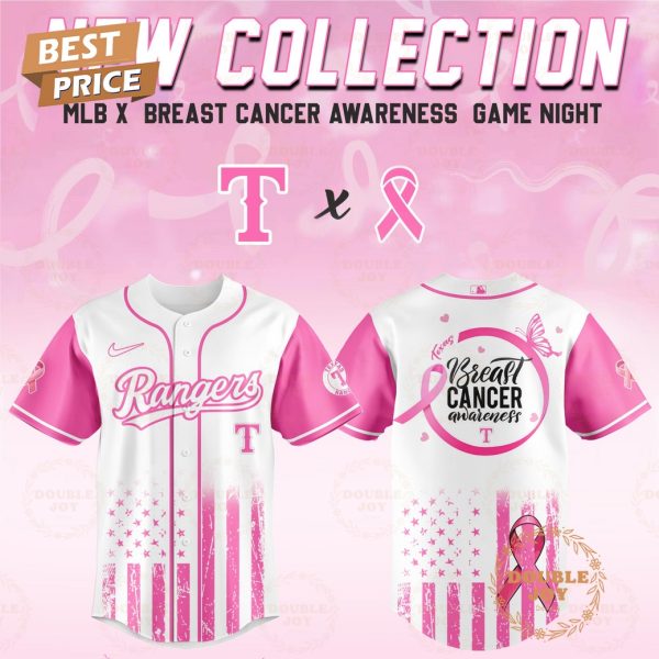 Texas Rangers 2025 Breast Cancer Awareness Game Night Special Edition Baseball Jersey