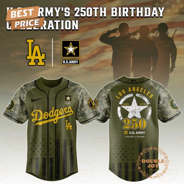 Los Angeles Dodgers U.S. Army’s 250th Limited Edition Baseball Jersey
