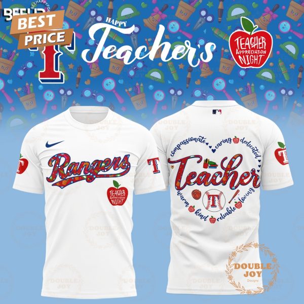 2025 Texas Rangers Happy Teachers Appreciation Night Limited Edition Hoodie – White