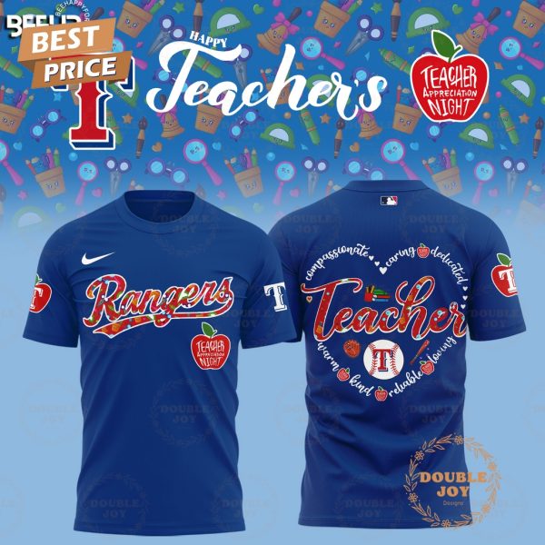 2025 Texas Rangers Happy Teachers Appreciation Night Limited Edition Hoodie – Blue
