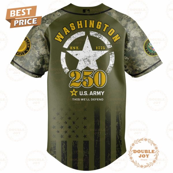 Washington Nationals U.S. Army’s 250th Limited Edition Baseball Jersey