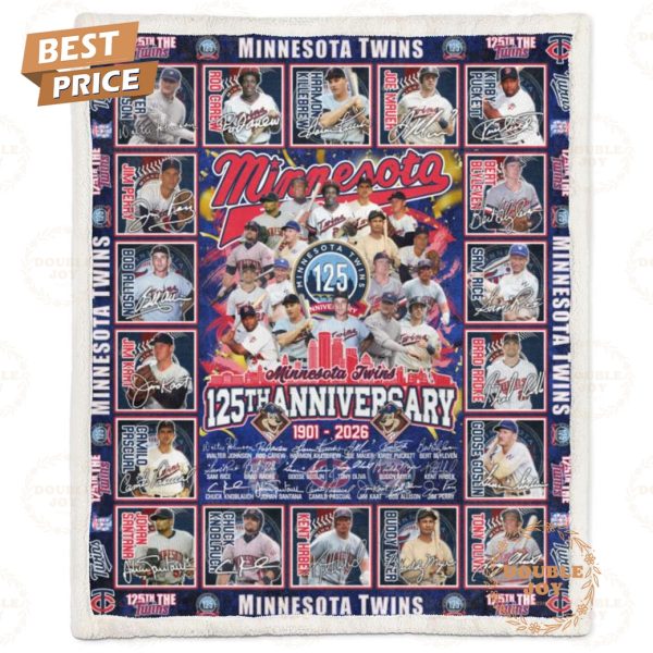 Minnesota Twins 125th Anniversary 1901-2025 Limited Edition Fleece Blanket