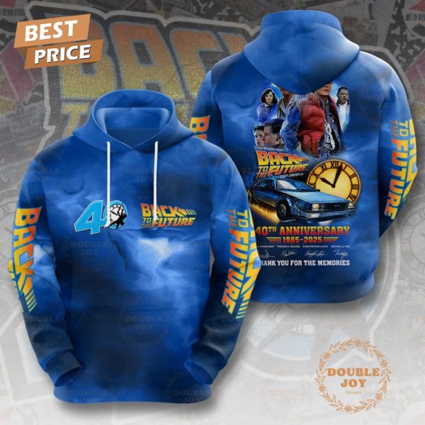 Back To The Future 40th Anniversary 1985-2025 Thank You For The Memories T-Shirt, Hoodie