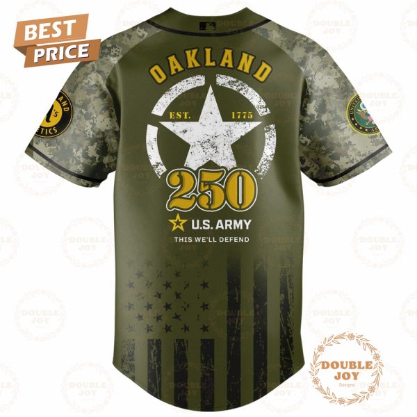 Athletics U.S. Army’s 250th Limited Edition Baseball Jersey