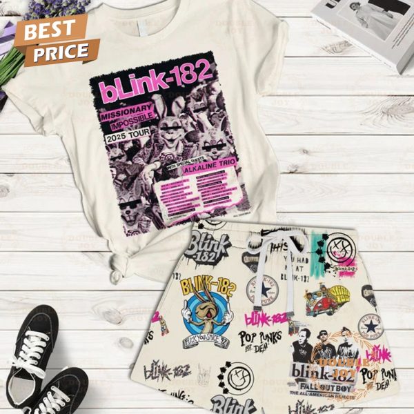 Blink-182 Missionary Impossible 2025 Tour Fleece Pajamas Set