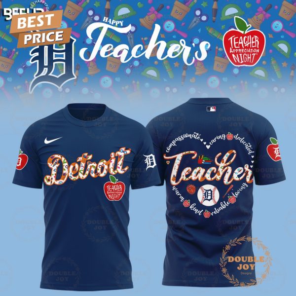 2025 Detroit Tigers Happy Teachers Appreciation Night Limited Edition Hoodie – Blue