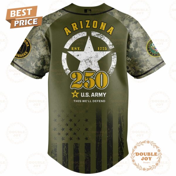 Arizona Diamondbacks U.S. Army’s 250th Limited Edition Baseball Jersey
