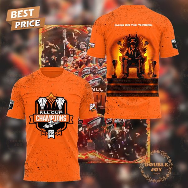 Buffalo Bandits Nll Cup Champions 2025 Back On The Throne Limited Edition Hoodie – Orange