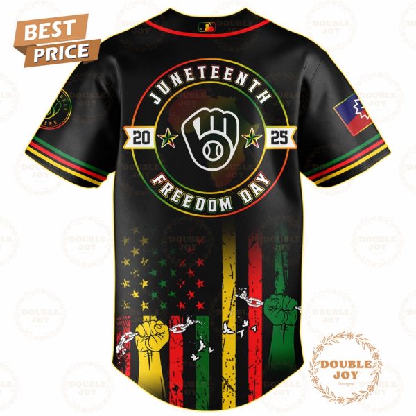 Milwaukee Brewers Juneteenth Freedom Day 2025 Special Edition Baseball Jersey