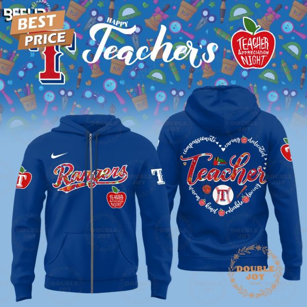 2025 Texas Rangers Happy Teachers Appreciation Night Limited Edition Hoodie – Blue