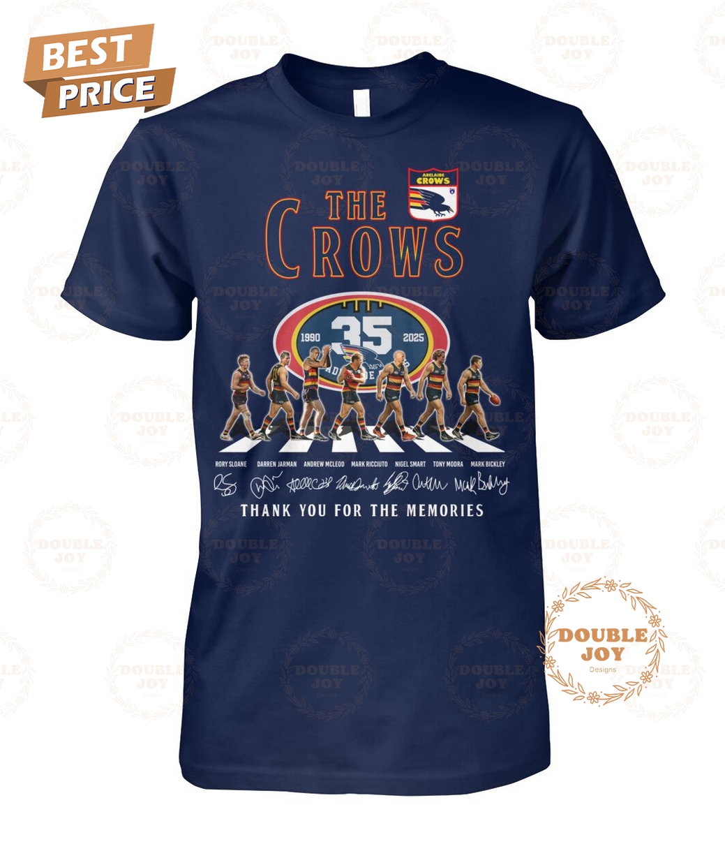 Adelaide Crows 35th 1990-2025 Thank You For The Memories T-Shirt Adelaide Crows 35th 1990-2025 Thank You For The Memories T-Shirt