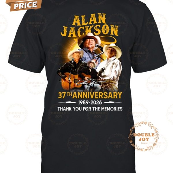 Alan Jackson 37th Anniversary 1989-2026 Thank You For The Memories T-Shirt