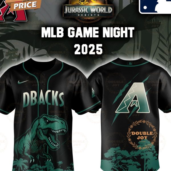 Arizona Diamondbacks Jurassic World Rebirth Game Night 2025 Special Edition Baseball Jersey
