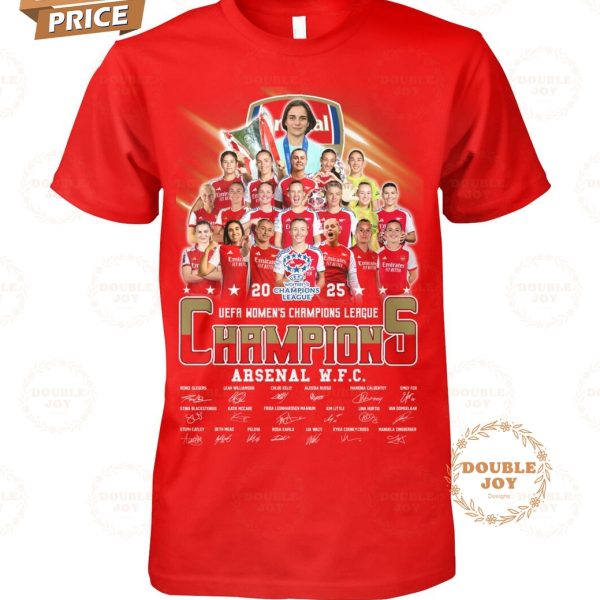 Arsenal W.F.C 2025 UEFA Women’s Champions League T-Shirt