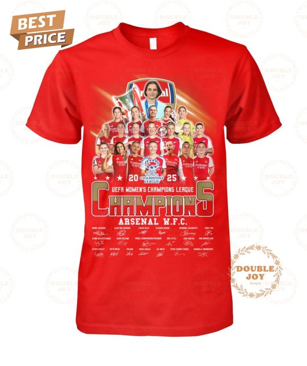 Arsenal W.F.C 2025 UEFA Women’s Champions League T-Shirt