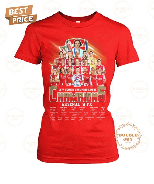 Arsenal W.F.C 2025 UEFA Women’s Champions League T-Shirt