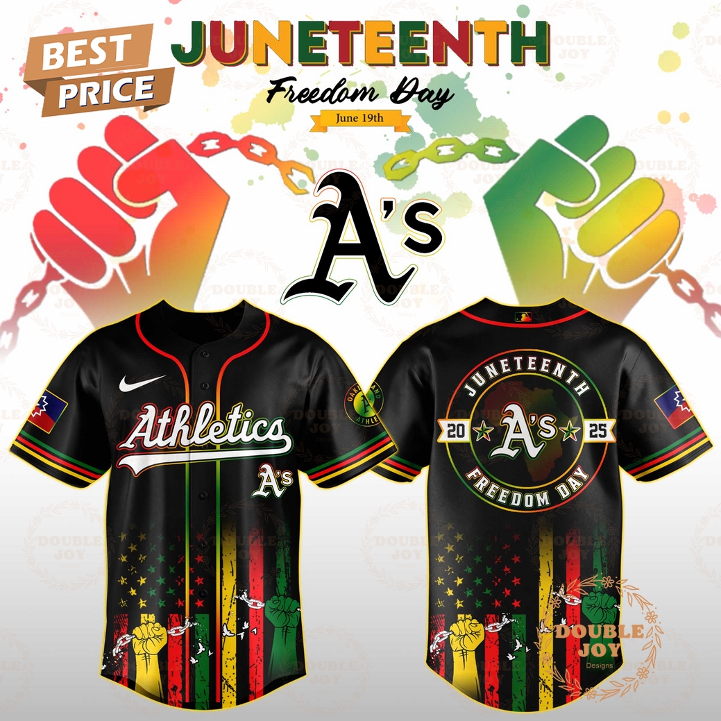 Athletics Juneteenth Freedom Day 2025 Special Edition Baseball Jersey Athletics Juneteenth Freedom Day 2025 Special Edition Baseball Jersey