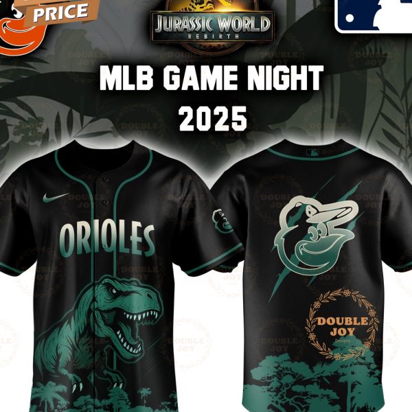 Baltimore Orioles Jurassic World Rebirth Game Night 2025 Special Edition Baseball Jersey