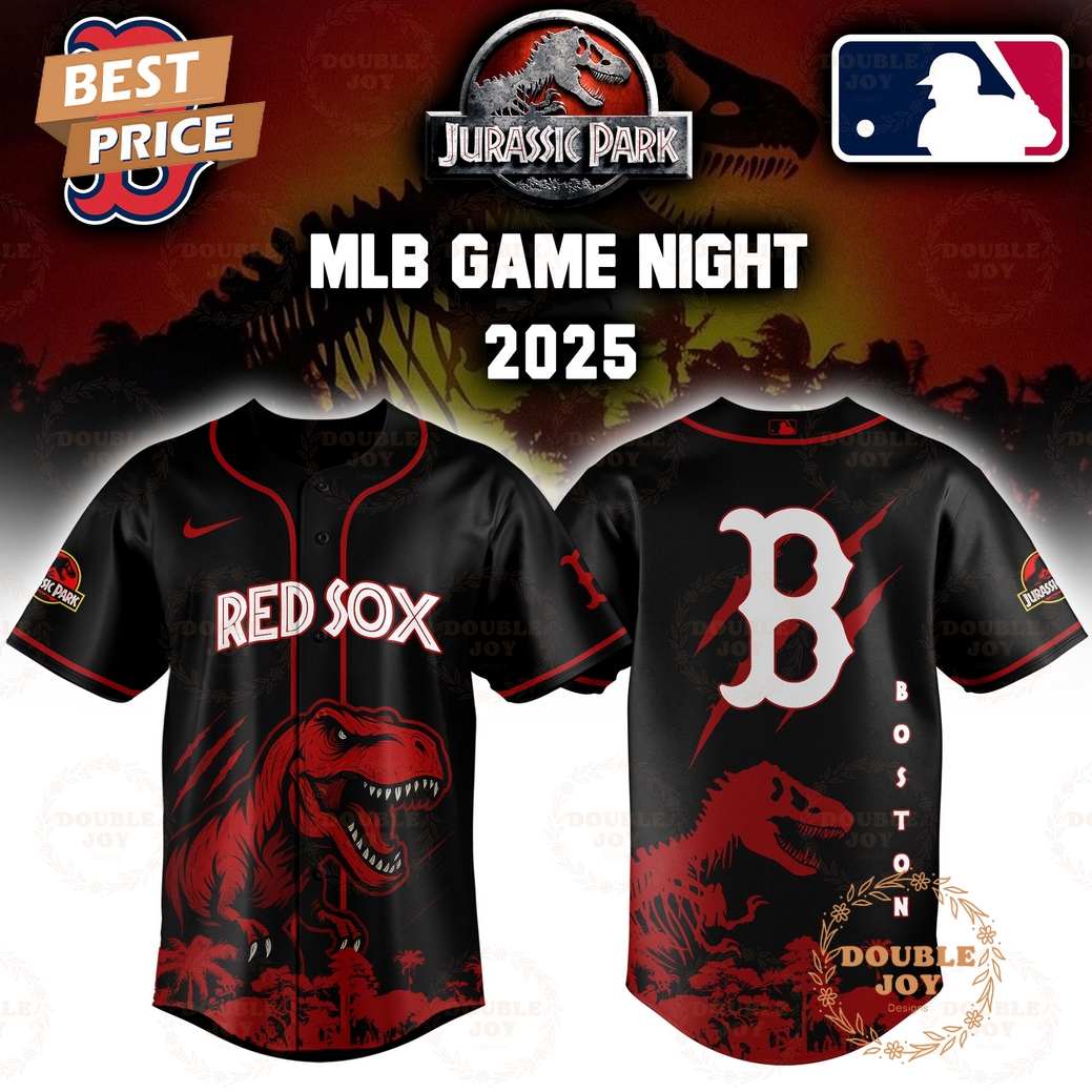 Boston Red Sox Jurassic Park Game Night 2025 Limited Edition Baseball Jersey Boston Red Sox Jurassic Park Game Night 2025 Limited Edition Baseball Jersey