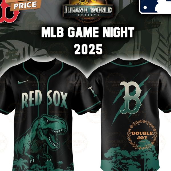 Boston Red Sox Jurassic World Rebirth Game Night 2025 Special Edition Baseball Jersey
