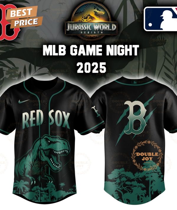 Boston Red Sox Jurassic World Rebirth Game Night 2025 Special Edition Baseball Jersey