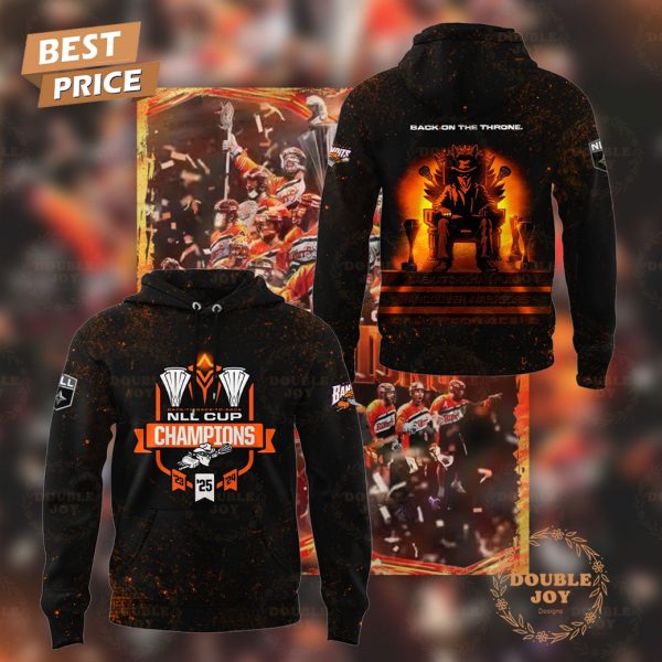Buffalo Bandits Nll Cup Champions 2025 Back On The Throne Limited Edition Hoodie – Black