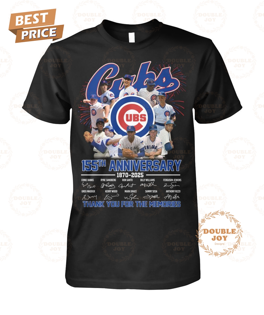Chicago Cubs 155th Anniversary 1870-2025 Thank You For The Memories T-Shirt Chicago Cubs 155th Anniversary 1870-2025 Thank You For The Memories T-Shirt