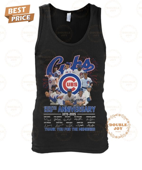 Chicago Cubs 155th Anniversary 1870-2025 Thank You For The Memories T-Shirt