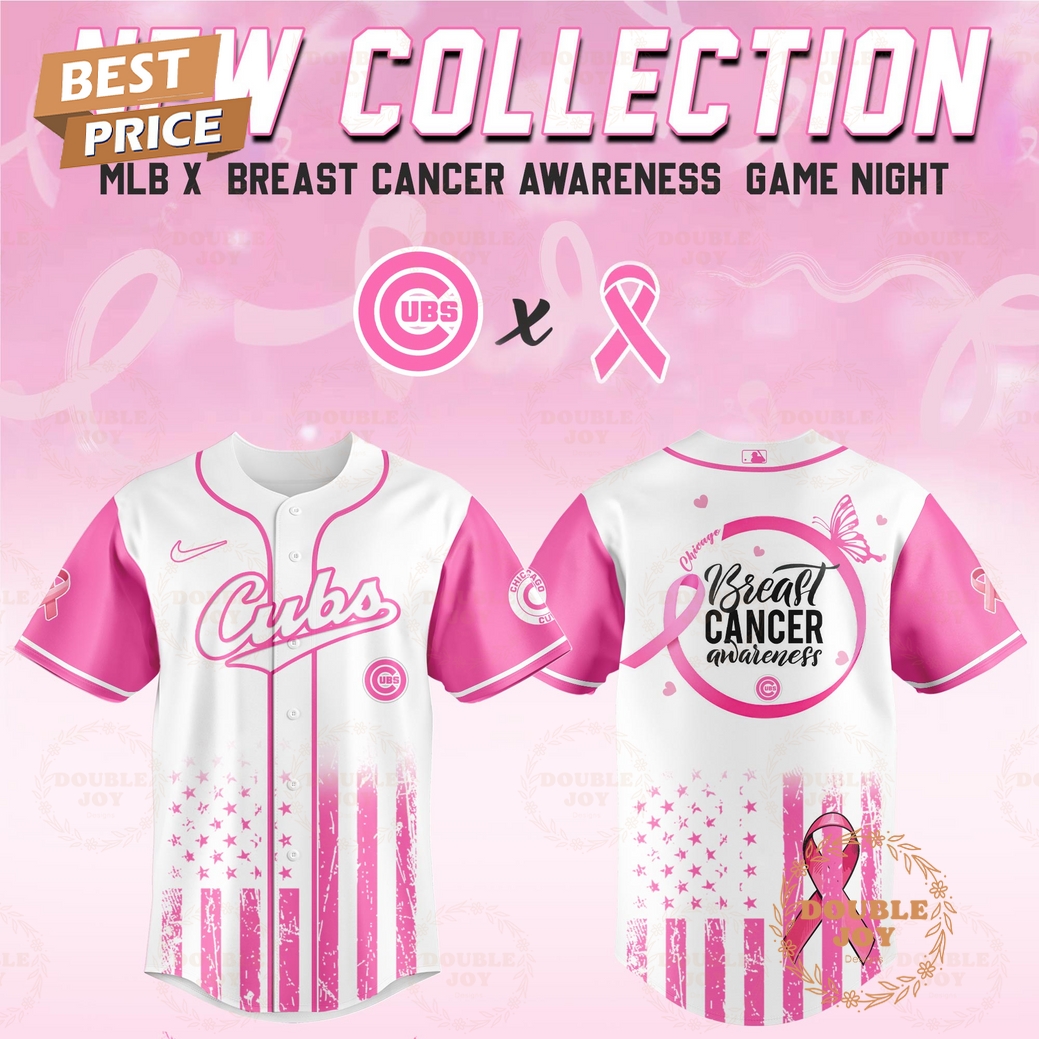 Chicago Cubs 2025 Breast Cancer Awareness Game Night Special Edition Baseball Jersey Chicago Cubs 2025 Breast Cancer Awareness Game Night Special Edition Baseball Jersey