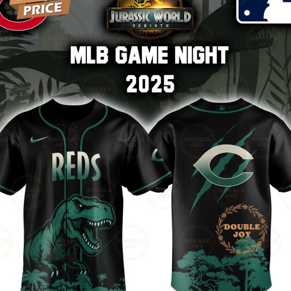 Cincinnati Reds Jurassic World Rebirth Game Night 2025 Special Edition Baseball Jersey