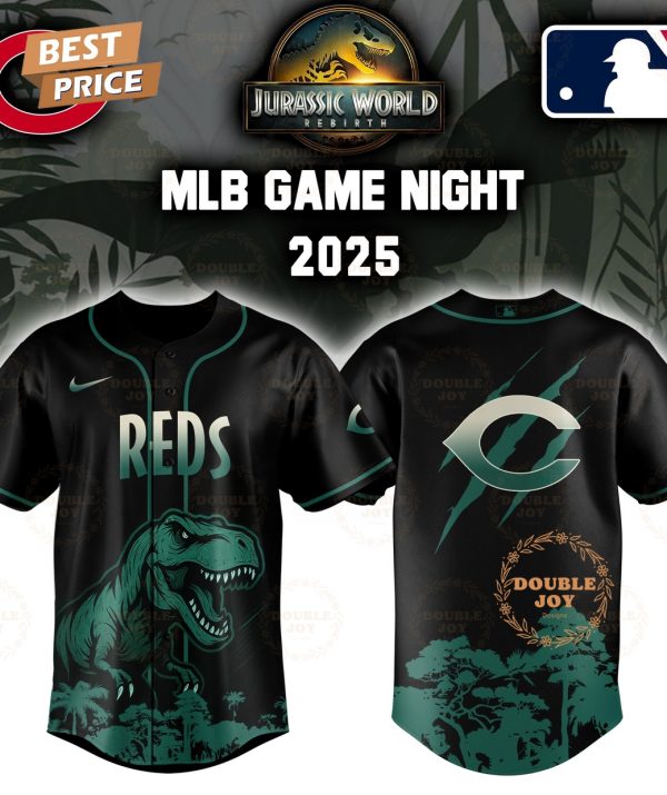 Cincinnati Reds Jurassic World Rebirth Game Night 2025 Special Edition Baseball Jersey