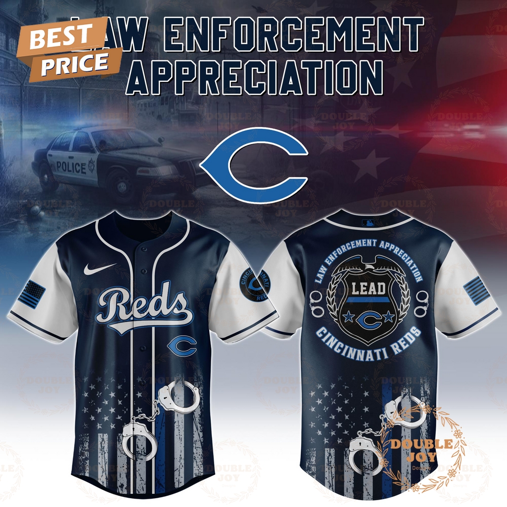Cincinnati Reds Law Enforcement Appreciation Day 2025 Special Edition Baseball Jersey Cincinnati Reds Law Enforcement Appreciation Day 2025 Special Edition Baseball Jersey