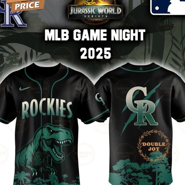 Colorado Rockies Jurassic World Rebirth Game Night 2025 Special Edition Baseball Jersey