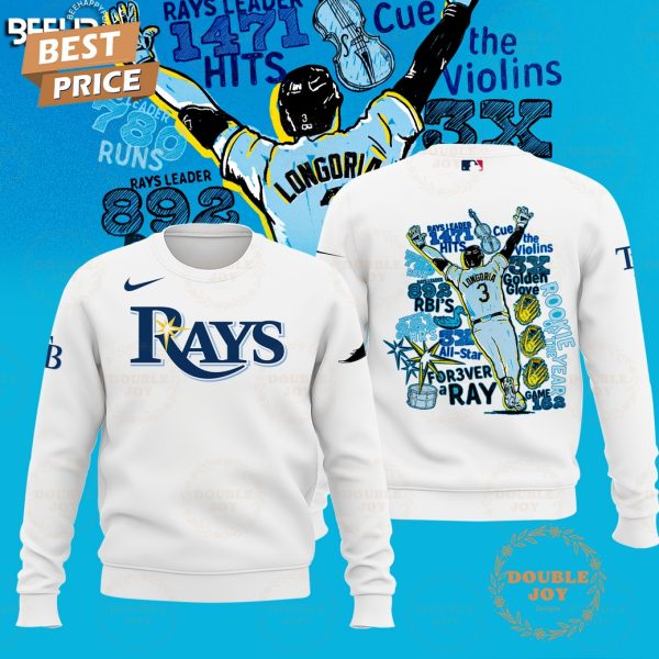Tampa Bay Rays Evan Longoria 2025 Limited Edition Hoodie – White