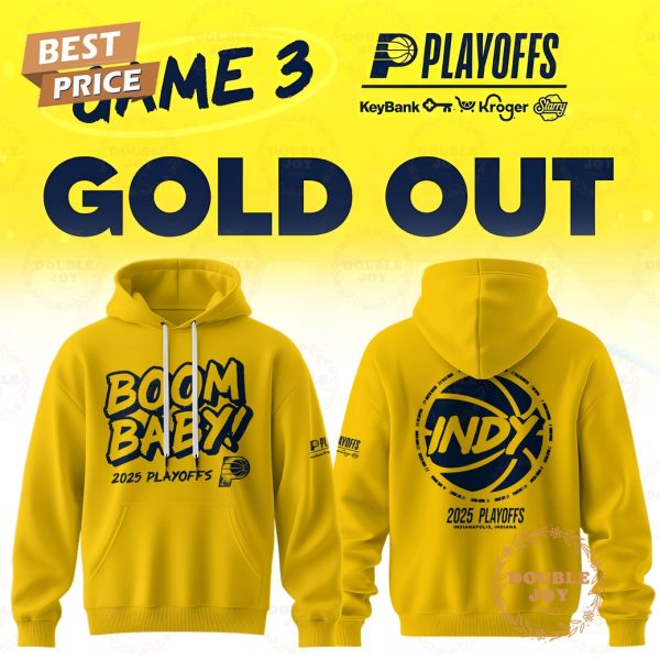 Indiana Pacers Boom Baby Game 3 Gold Out T-Shirt, Hoodie