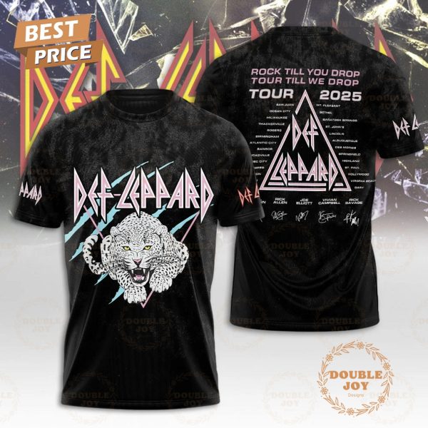 Def Leppard Rock Till You Drop Tour Till We Drop Tour 2025 Limited Edition T-Shirt, Hoodie