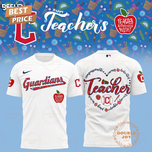 2025 Cleveland Guardians Happy Teachers Appreciation Night Limited Edition Hoodie – White