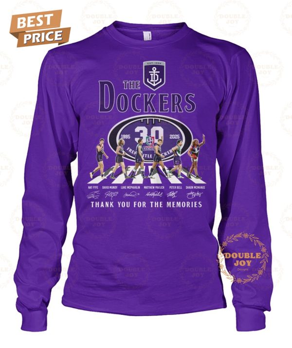 Fremantle Dockers 30th 1995-2025 Thank You For The Memories T-Shirt