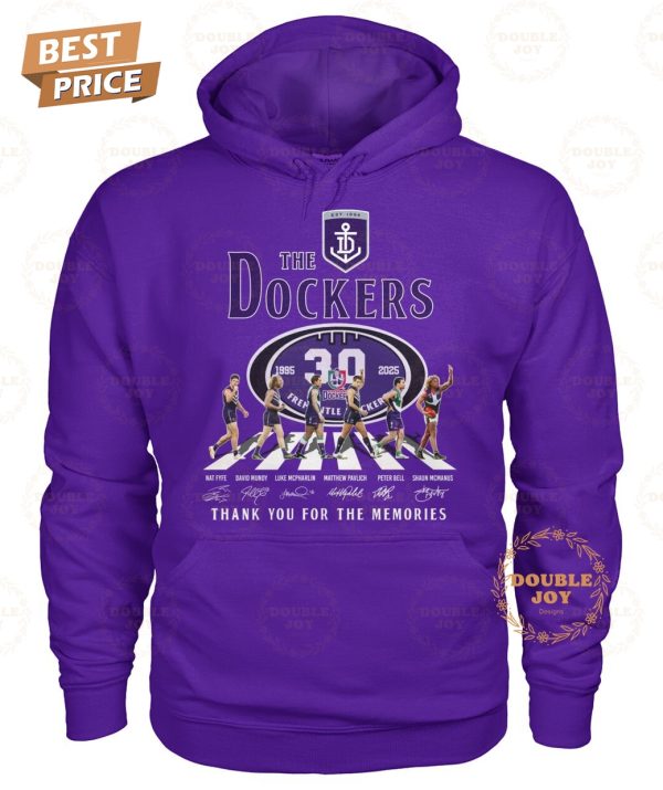 Fremantle Dockers 30th 1995-2025 Thank You For The Memories T-Shirt