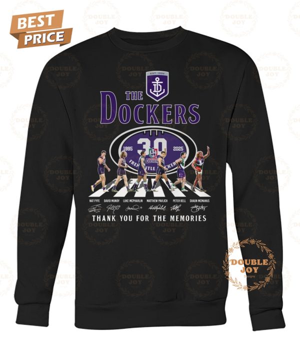 Fremantle Dockers 30th 1995-2025 Thank You For The Memories T-Shirt
