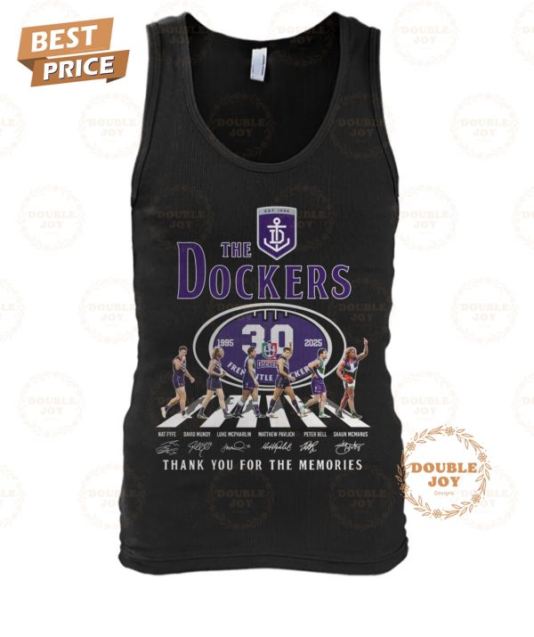 Fremantle Dockers 30th 1995-2025 Thank You For The Memories T-Shirt