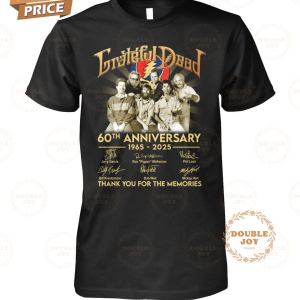 Grateful Dead 60th Anniversary 1965-2025 Thank You For The Memories Limited Edition T-Shirt