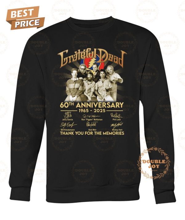 Grateful Dead 60th Anniversary 1965-2025 Thank You For The Memories Limited Edition T-Shirt